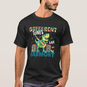 Camiseta Tonos Diferentes Mesma Harmonia T-rex Autismo