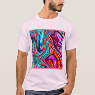 Camiseta Tons Abstratos Vibrantes e Dinâmicos