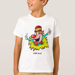 Camiseta Tons acima, MODELO de palhaço divertido,