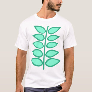 Camiseta Tons de Verde da Planta Retroativa