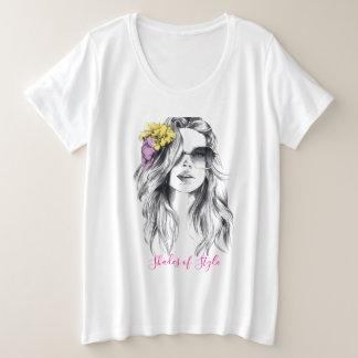 Camiseta Tons florais