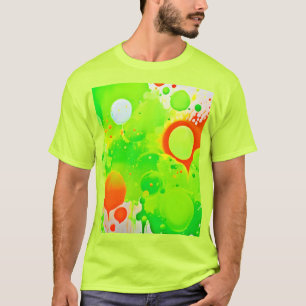Camiseta Tons Verdes e Laranja