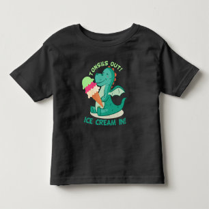 Camiseta Tonsillectomia Cirurgia Tonsils lança Sorvete em