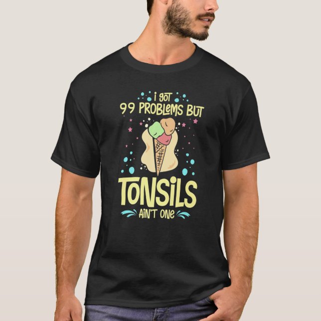 Camiseta Tonsillectomia Remoção de Tonsil Cirurgia de Recup (Frente)