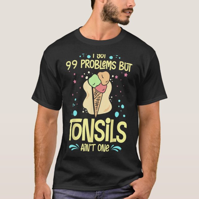 Camiseta Tonsillectomia Remoção de Tonsil Cirurgia de Recup (Frente)