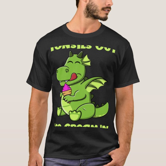 Camiseta Tonsils Out Tonsillectomtomy Recovery Tonsils Remo (Frente)
