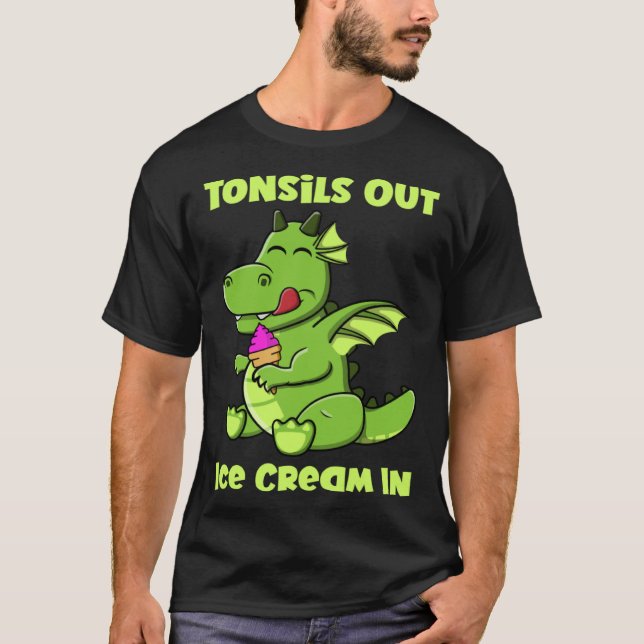Camiseta Tonsils Out Tonsillectomtomy Recovery Tonsils Remo (Frente)