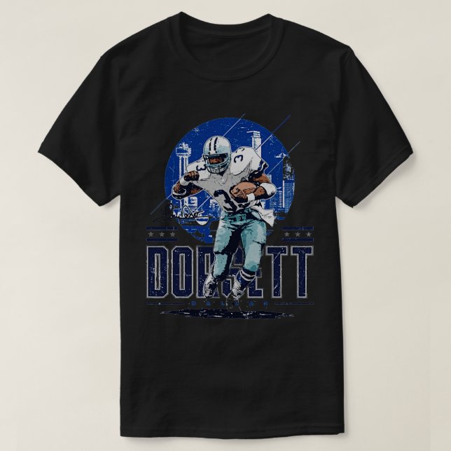 Camiseta Tony Dorsett Dallas Player Skyline TShirt (Frente do Design)