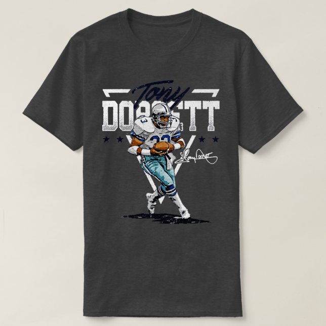 Camiseta Tony Dorsett Dallas Triangle Name TSirt (Frente do Design)