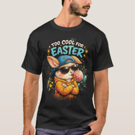 Camiseta Too Cool For Easter Bunny Streetwear