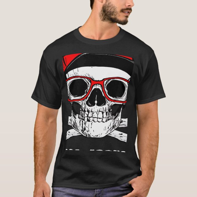 Camiseta Too Cool For School Back To School Skeleton Skull  (Frente)