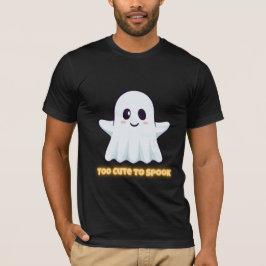 Camiseta Too Cute To Spook – Adorable Kawaii Ghost Hallowee