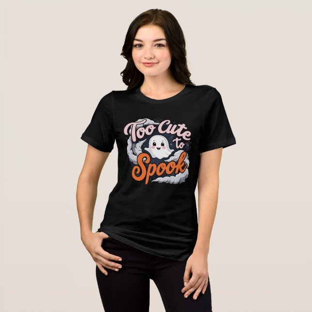 Camiseta Too Cute to Spook Ghost Design (Frente Completa)