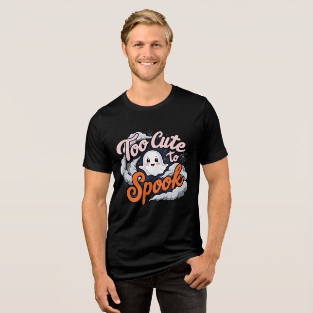 Camiseta Too Cute to Spook Ghost Design (Frente Completa)