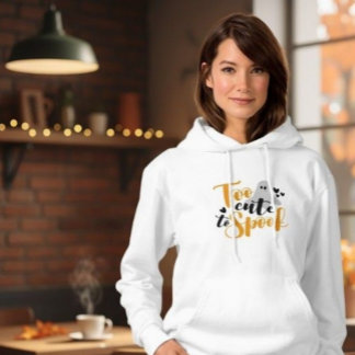 Camiseta Too Cute To Spook Ghost Halloween Funny Hoodie