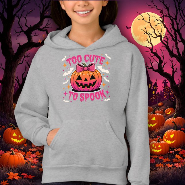 Camiseta Too Cute to Spook Pink Coquette Halloween Pumpkin (Criador carregado)