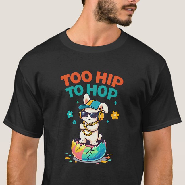 Camiseta Too Hip to Hop Bunny Artwork (Criador carregado)