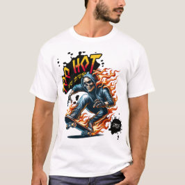 Camiseta Too Hot to Stop – Flammender Skater-Style