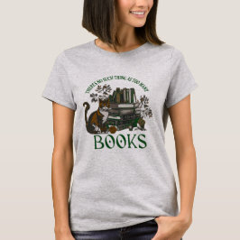 Camiseta Too Many Books Green Dark Academia