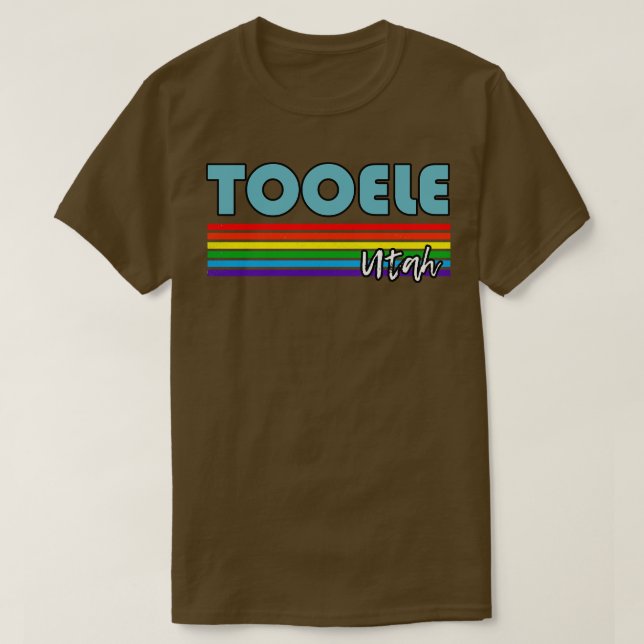 Camiseta Tooele Utah Pride Tooele LGBT Gift LGBTQ Suportado (Frente do Design)