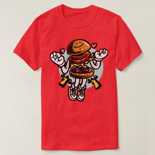 Camiseta Toon Aestético Happy Burger (Frente do Design)