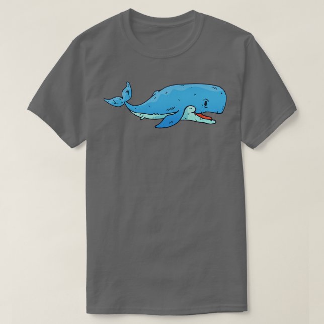 Camiseta Toon de baleia (Frente do Design)