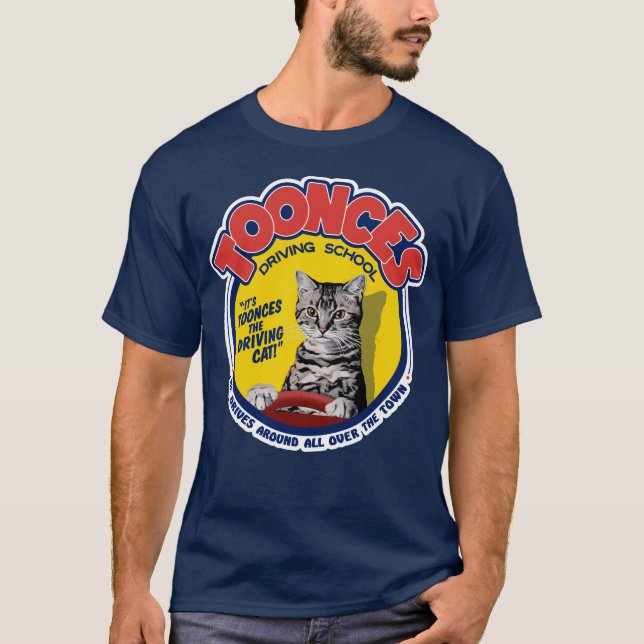 Camiseta Toonces The Drivers Cat Drivers School Classic SNL (Frente)