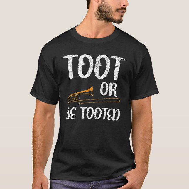 Camiseta Toot Ou Be Toot Musical Instrumento Musical De Rom (Frente)