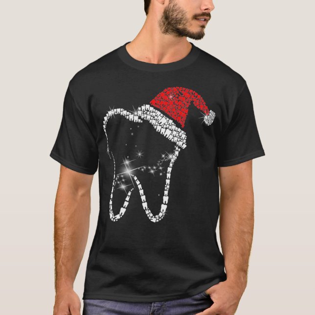Camiseta Toothmas Feliz Natal Em Santa Hat Dental (Frente)
