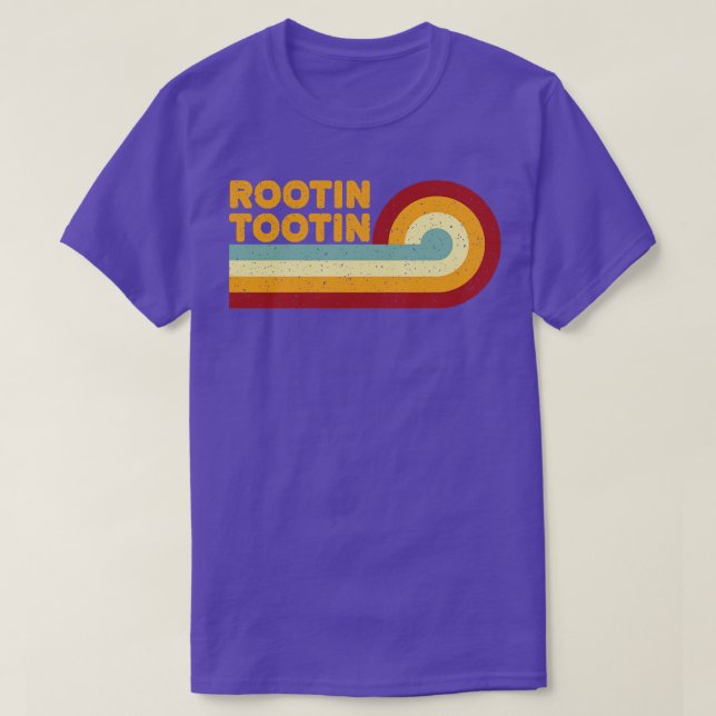 Camiseta Tootin de Rootin da Vintage Retro (Frente do Design)