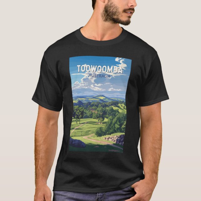 Camiseta Toowoomba Austrália - Viagem Art Vintage (Frente)