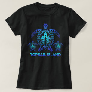 Camiseta Topail Island North Carolina Sea Turtle Souvenirs