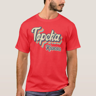 Camiseta Topeka cidade Kansas Retro Vintage anos 70 arco-ír