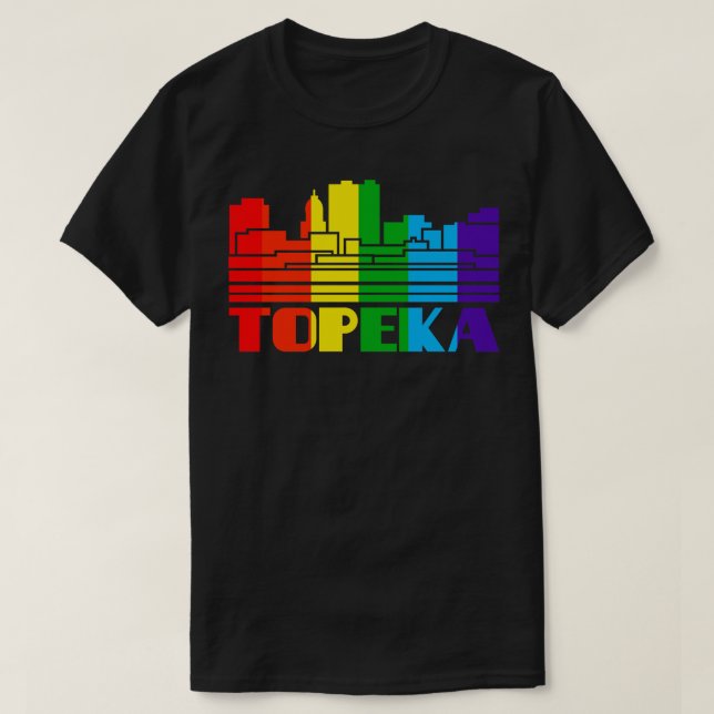 Camiseta Topeka Pride Topeka Gift LGBT Tee (Frente do Design)