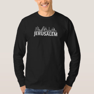 Camiseta Tópico Silhouette da Cidade de Israel em Jerusalém
