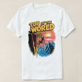 Camiseta Topo da Design de Escalada Mundial de Rock