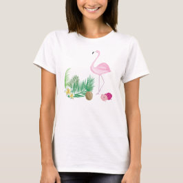 Camiseta Topo da Praia Tropical Flamingo