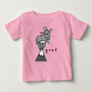 Camiseta Topo do Bebê de Cabra ou Camisa-T (com base inferi