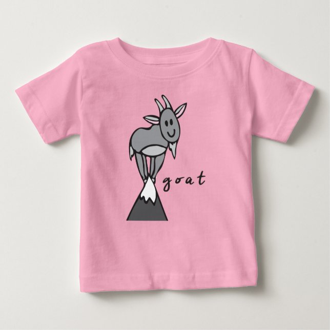 Camiseta Topo do Bebê de Cabra ou Camisa-T (com base inferi (Frente)