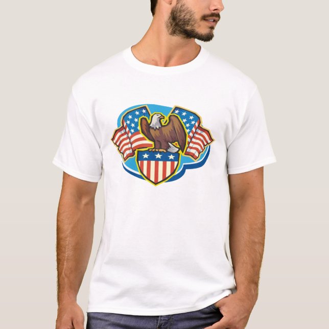 Camiseta Topo do Tanque de Águia Americano (Frente)