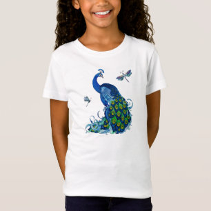 Camiseta Topo do Tanque de Design de Peacock e Dragonfly Cl