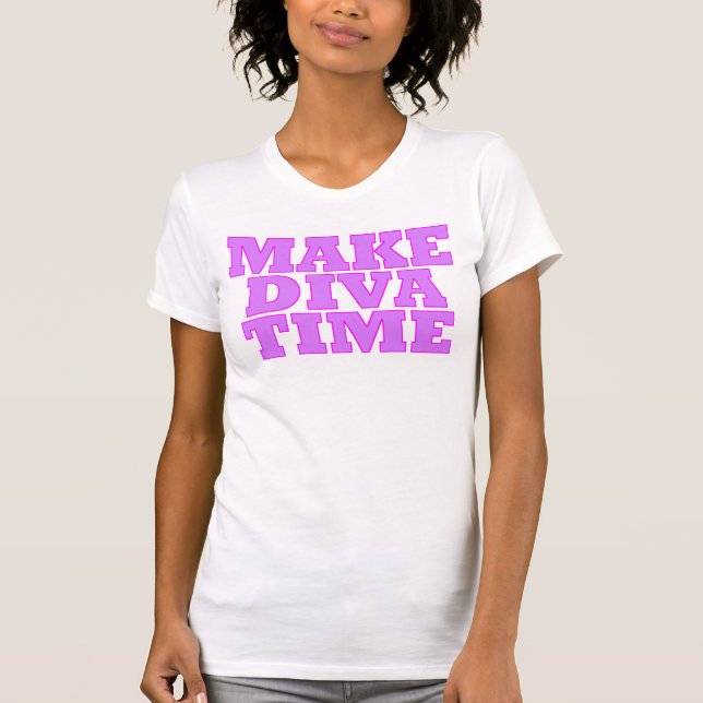 CAMISETA TOPO DO TANQUE "FAZER DIVA TIME" (Frente)