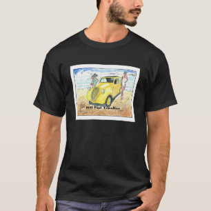 Camiseta Topolino Fiat 1937. Aquarela feita na Itália.