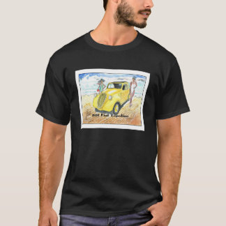 Camiseta Topolino Fiat 1937. Aquarela feita na Itália.
