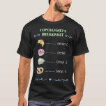 Camiseta Topologist breakfast<br><div class="desc">Topologist breakfast .Check out our Math t shirts selection for the very best in unique or custom,  handmade pieces from our clothing shops.</div>