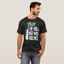 Camiseta Toque a Viola Não Com Violência Cordas Brancas