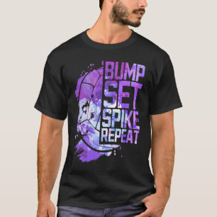 Camiseta Toque Bloqueio Ataque Repita Volei Atleta Esporte