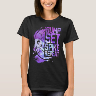 Camiseta Toque Bloqueio Ataque Repita Volei Atleta Esporte