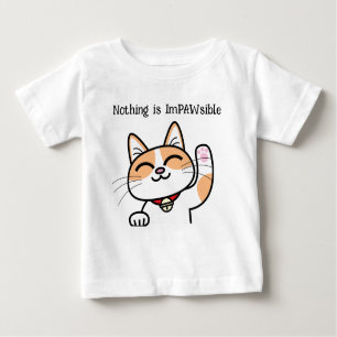 Camiseta Toque de Slogan Gato Positivo