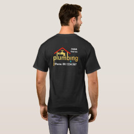 Camiseta Toque de vazamento da canalização Dourada criativa